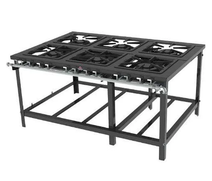 Fogão Baixa Pressão 43x43 PMD 600f 06 Bocas Duplas Progás